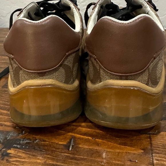 COACH Men's City-sole, size 10, Signature Jacquard & Leather Court Sneakers - Picture 4 of 4